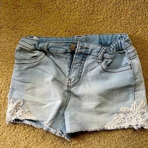 Light blue Jean girls shorts. XL. Brand is Cherokee